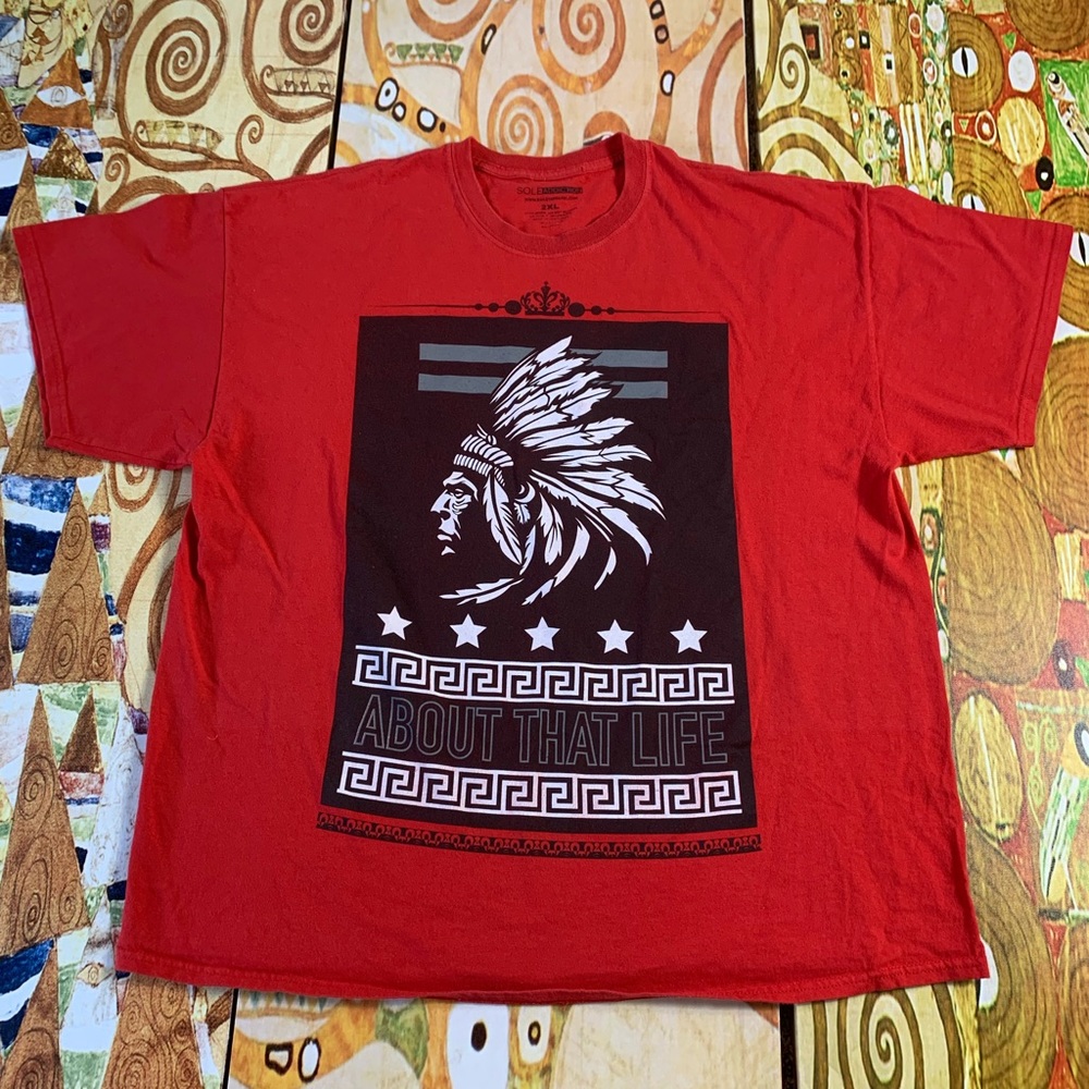 SoleAddiction Men Short Sleeve T-Shirt Size 2XL, Color Red